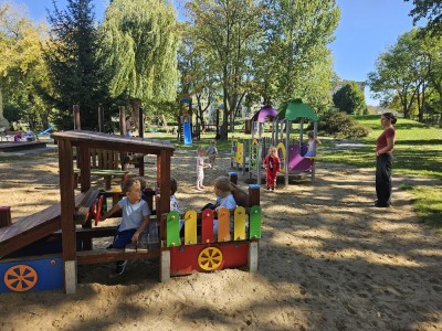 Pierwsze zabawy dzieci z grupy Żonkile